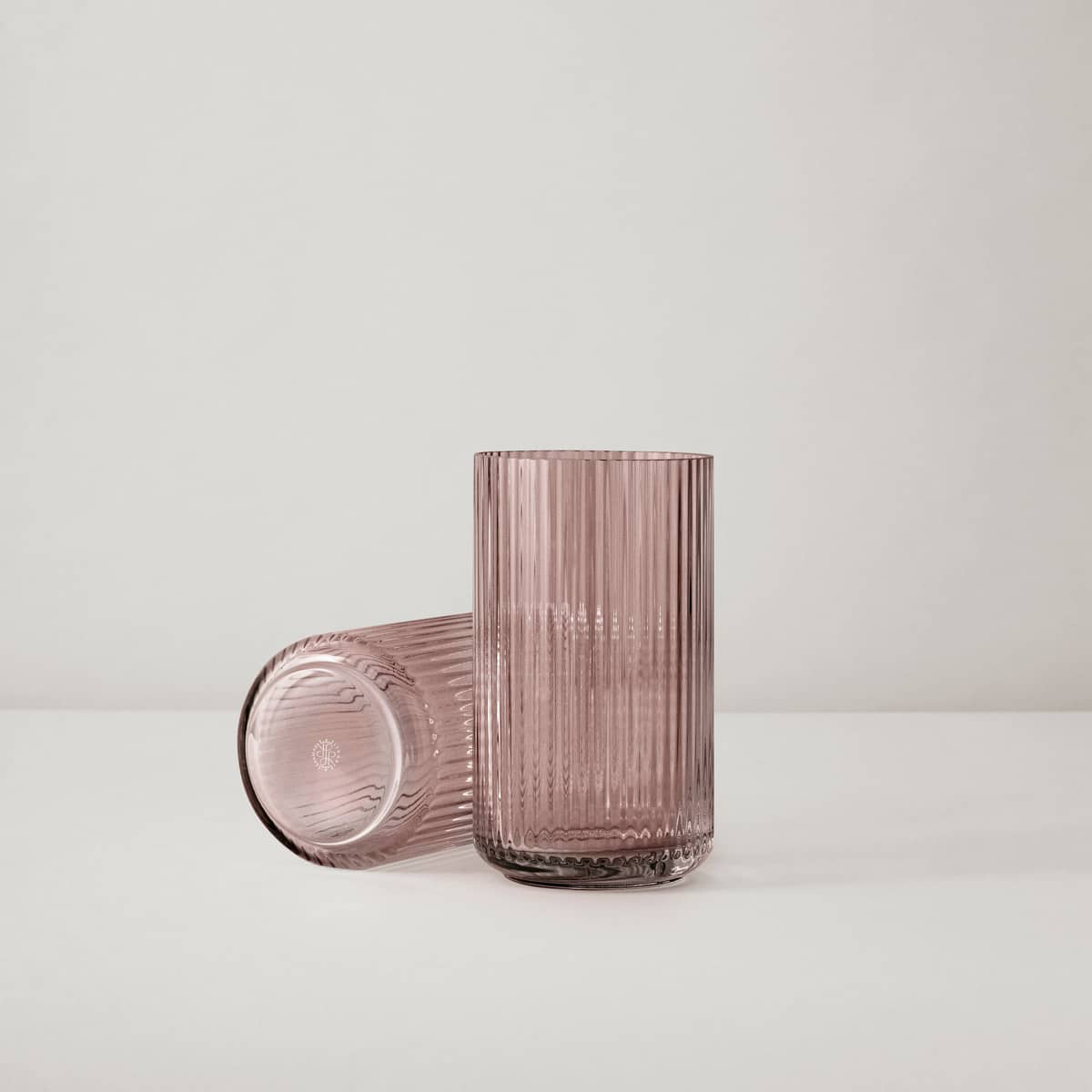 Lyngbyvasen 15 cm., glas - burgundy