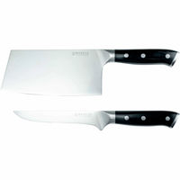 Knivsett, 2 kniver, svart