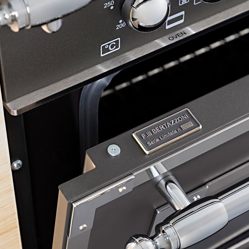 HER96L1ENET Heritage gasspis med singelugn, 90 cm, mattsvart