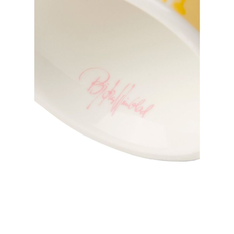 Eva kynttilänjalka  Ø6,5, keltainen/laventeli, 2 kpl.