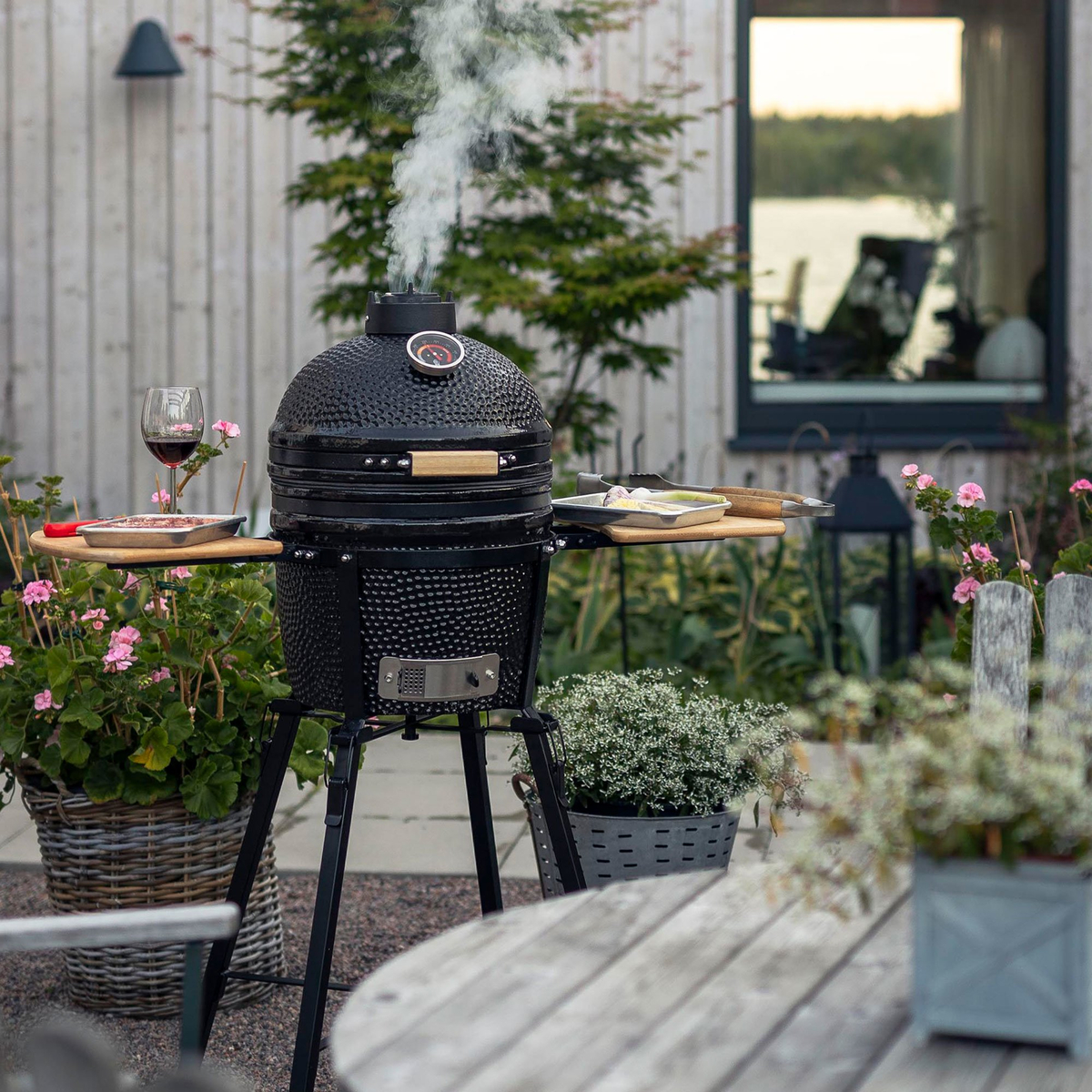 JR 15" kolgrill, svart