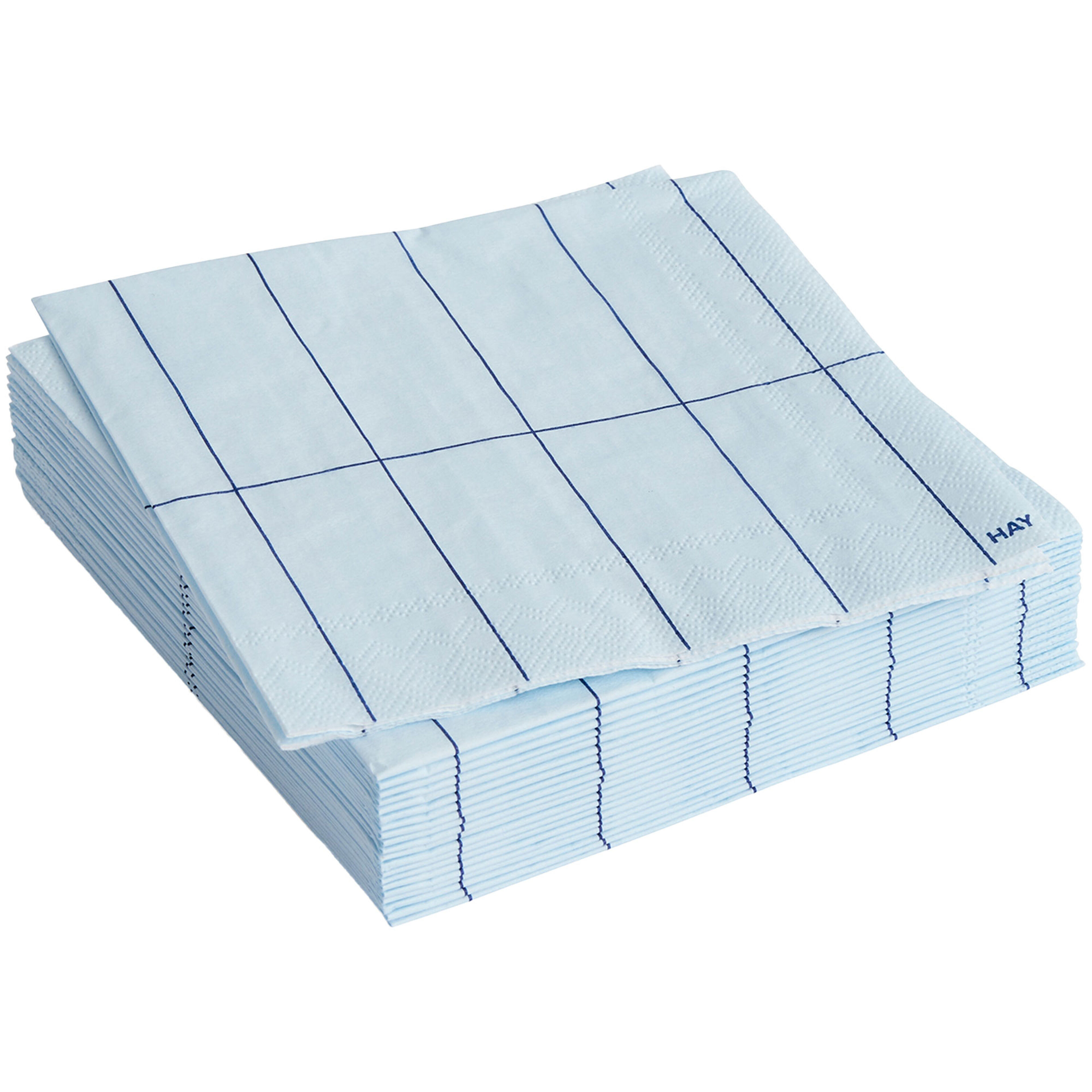HAY Pattern Cocktailservietter Light Blue Blue Grid 20 stk.