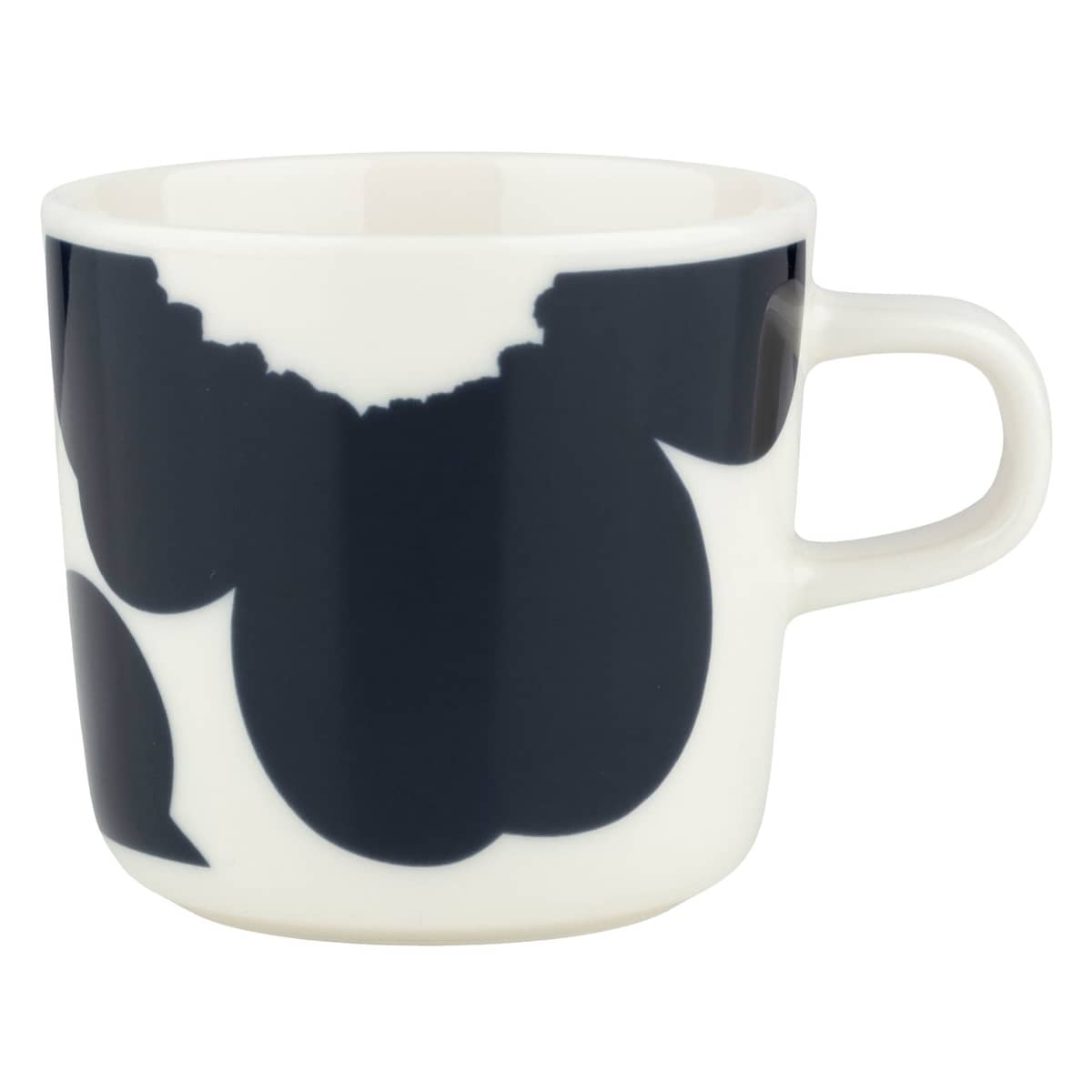 Iso Unikko kaffekopp 2 dl, vit/blå