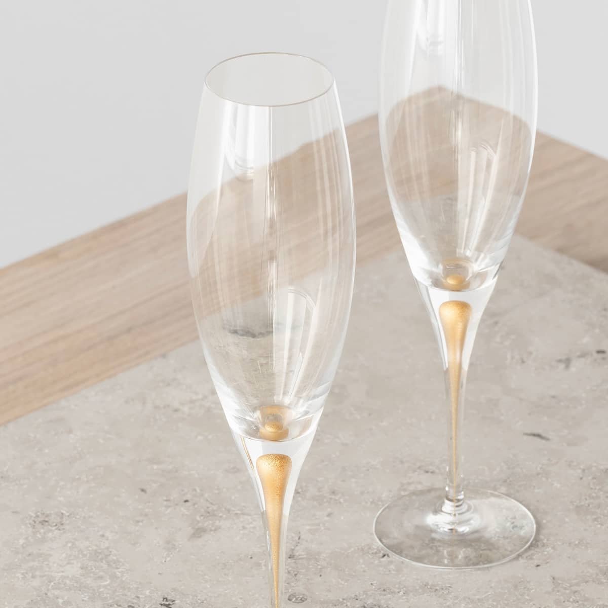 Intermezzo Champagne-glas, guld, 2 st