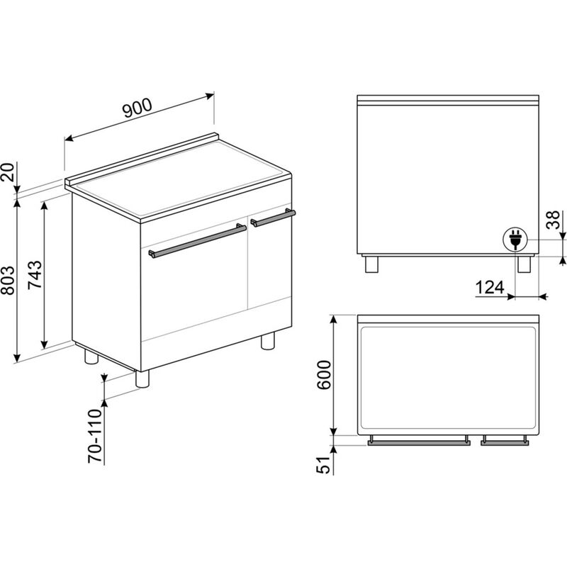 C92IPMB2 Classic Induktionskomfur, mat sort