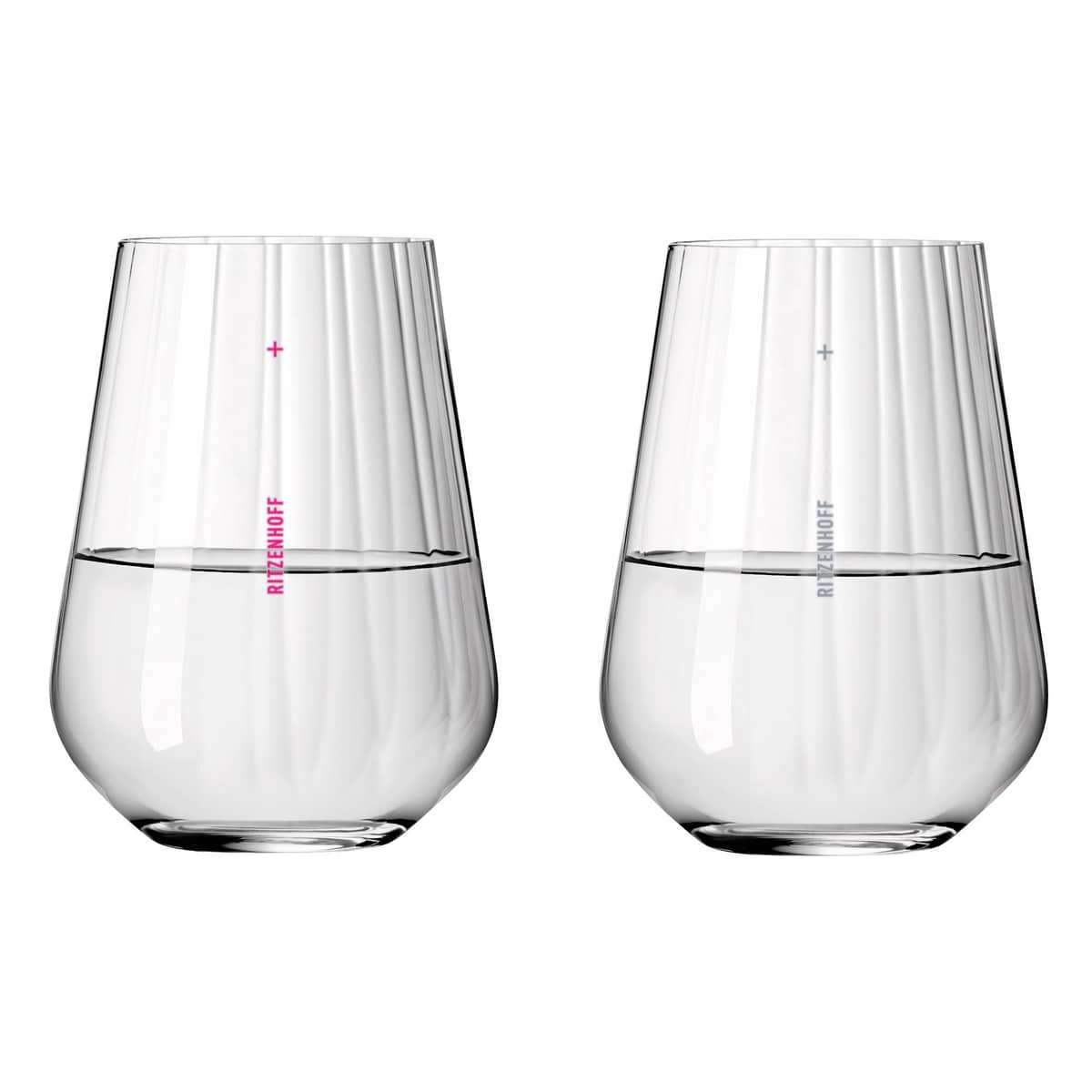 Sternschliff vattenglas med tryck, 2-pack