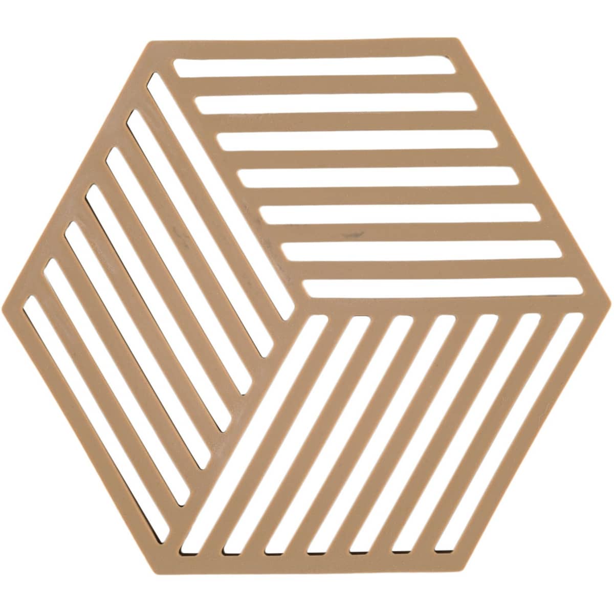 Hexagon grytunderlägg, camel