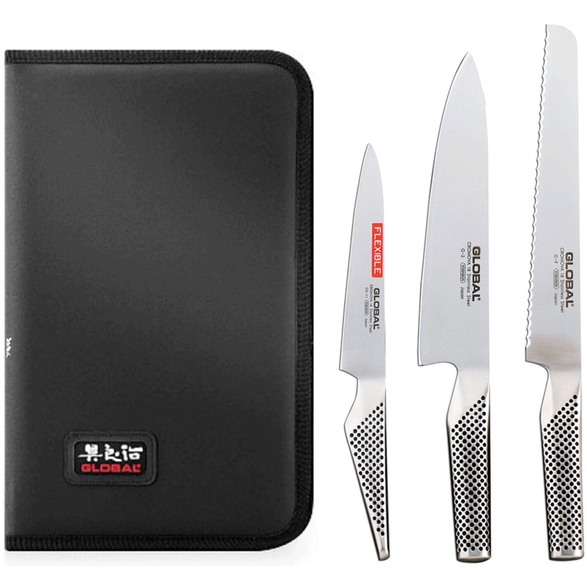 Knivset med Etui - 4 Delar