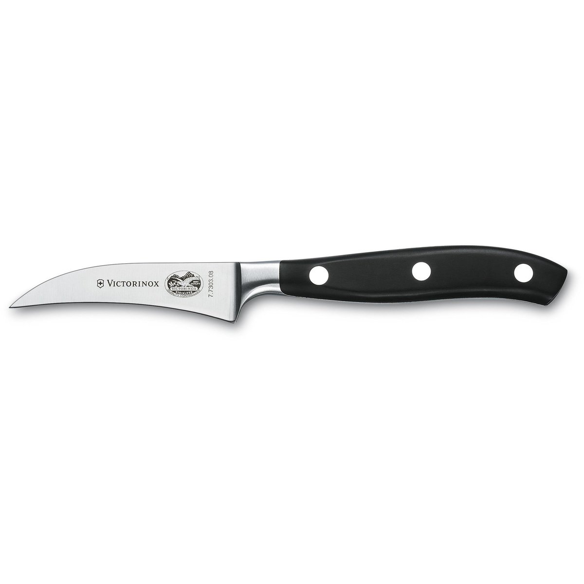Grand Mâitre -koristeluveitsi, musta, 8 cm