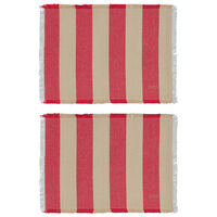 Toppu dækkeserviet, rød, 2 stk.