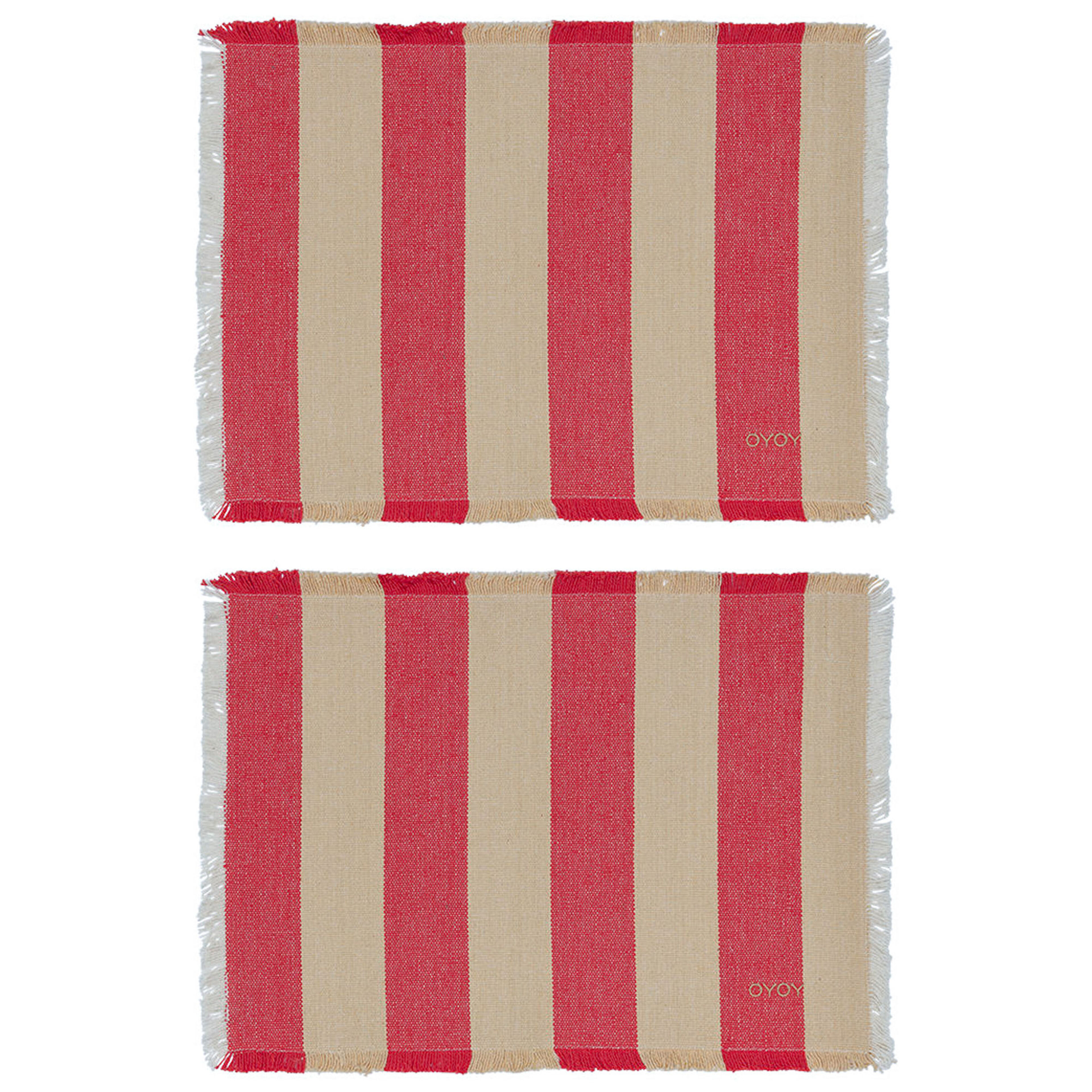 Toppu dækkeserviet, rød, 2 stk.