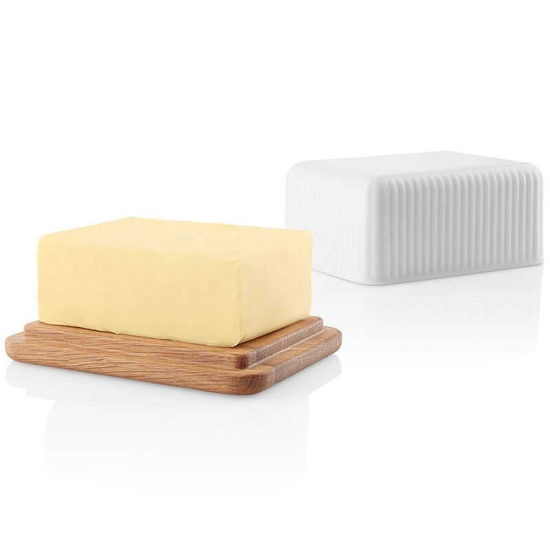 Legio Nova smørboks med lokk, hvit