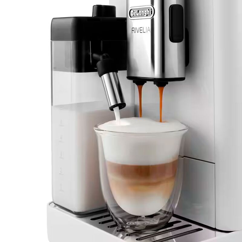 Delonghi Rivelia EXAM440.55.W Helautomatisk kaffemaskin, hvit