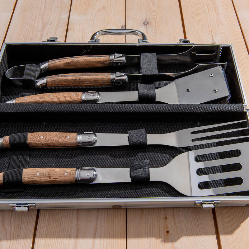 Grillsæt i aluminiumskuffert 4 dele, ek