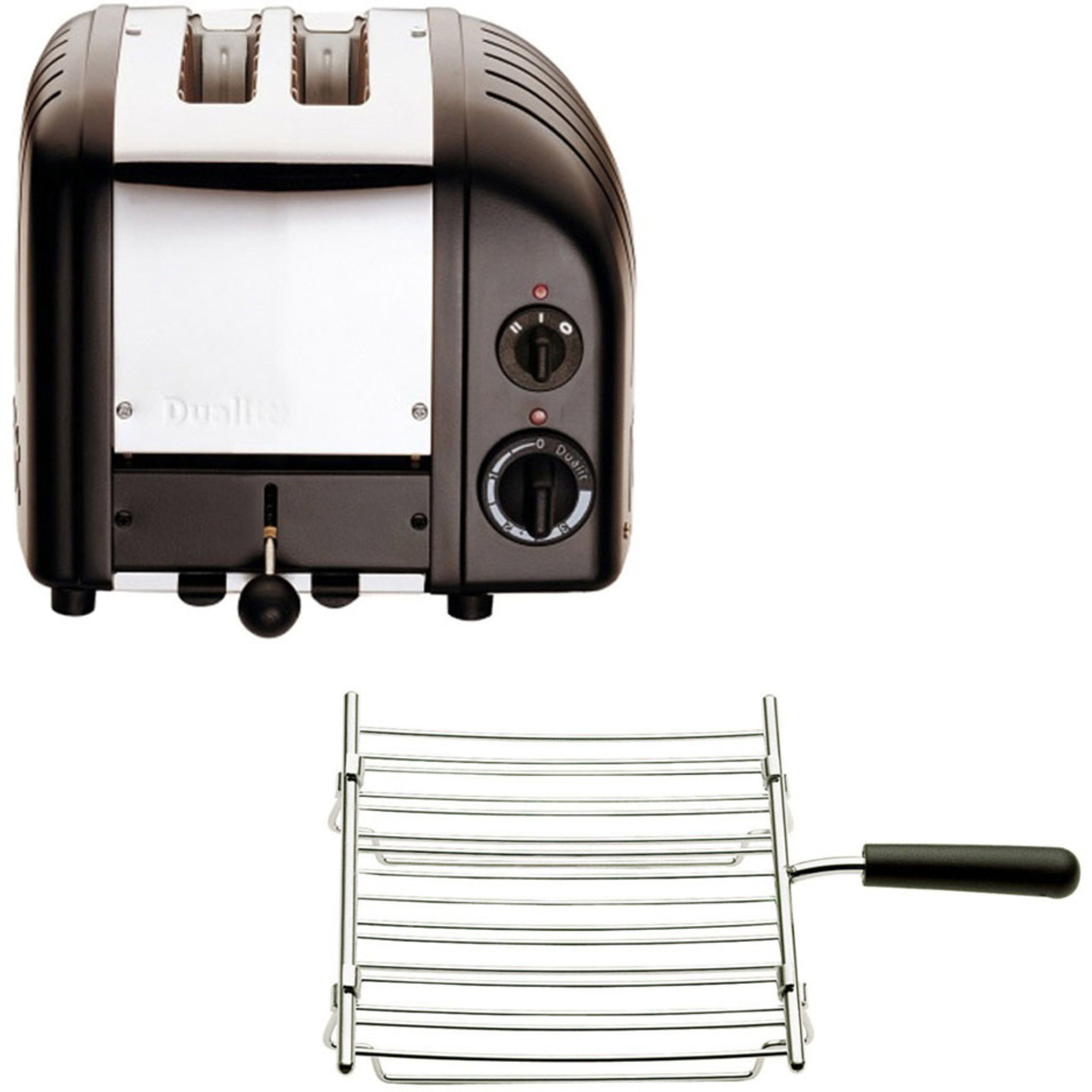 Brödrost Classic 2 Skivor Svart Matt + Brödvärmargaller