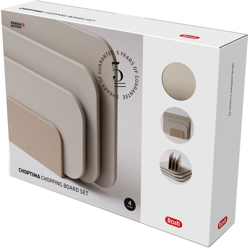 Skærebræt Choptima, sæt med 3 brætter, humus