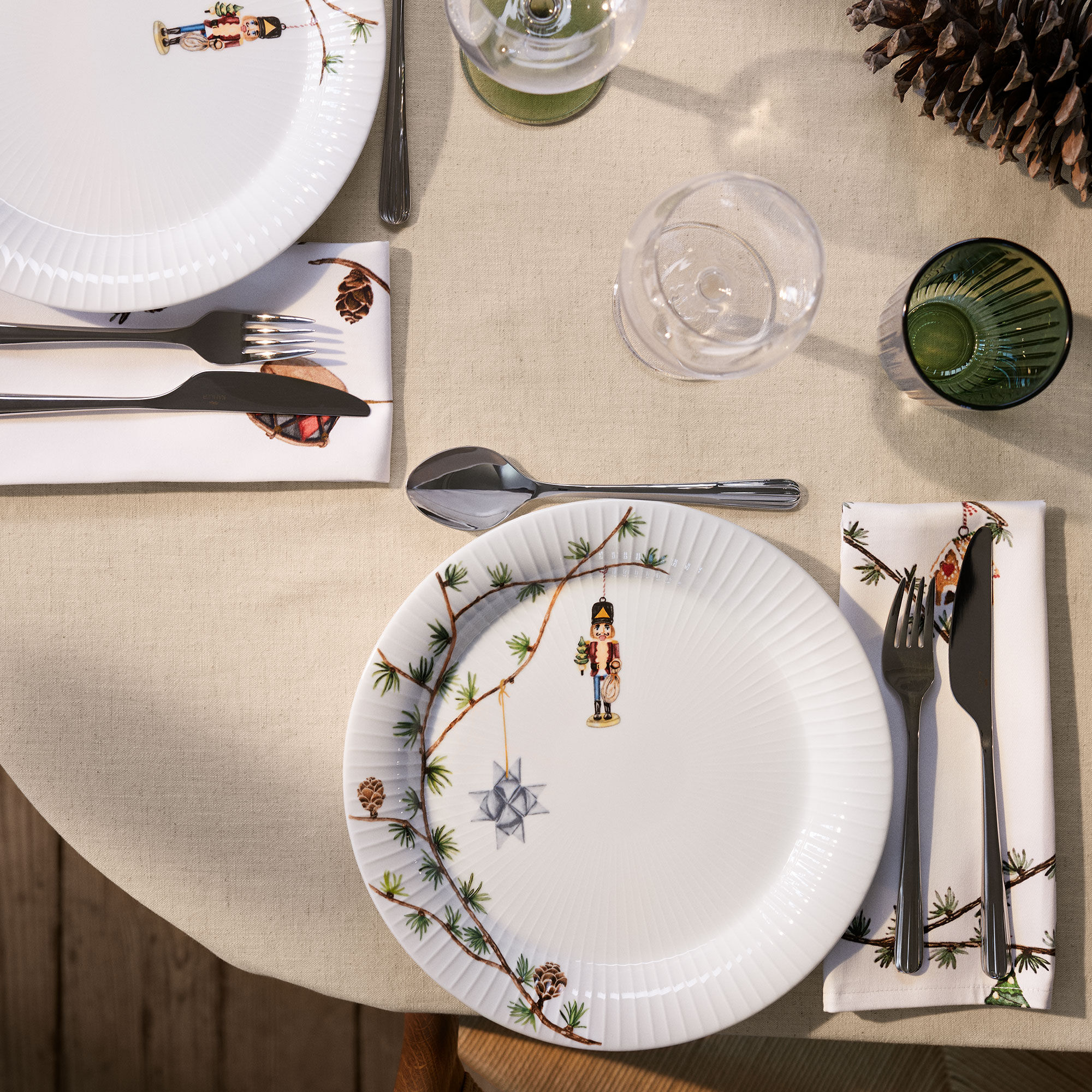 Kähler Hammershøi Christmas Stofervietter 45x45 cm, hvid, 4 stk.