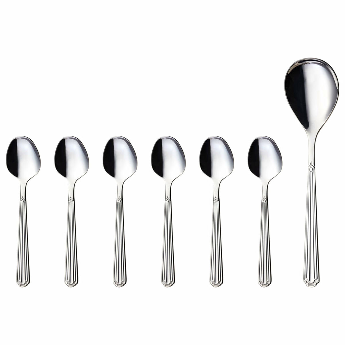 Renessanse dessertset 7 delar, stål