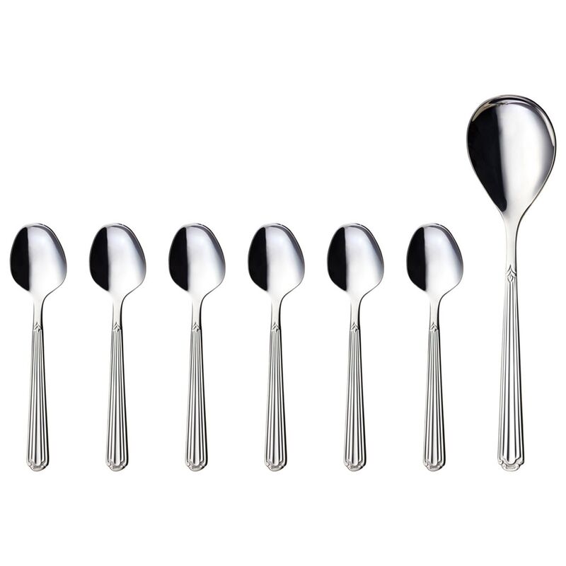 Renessanse dessertsæt 7 dele, stål