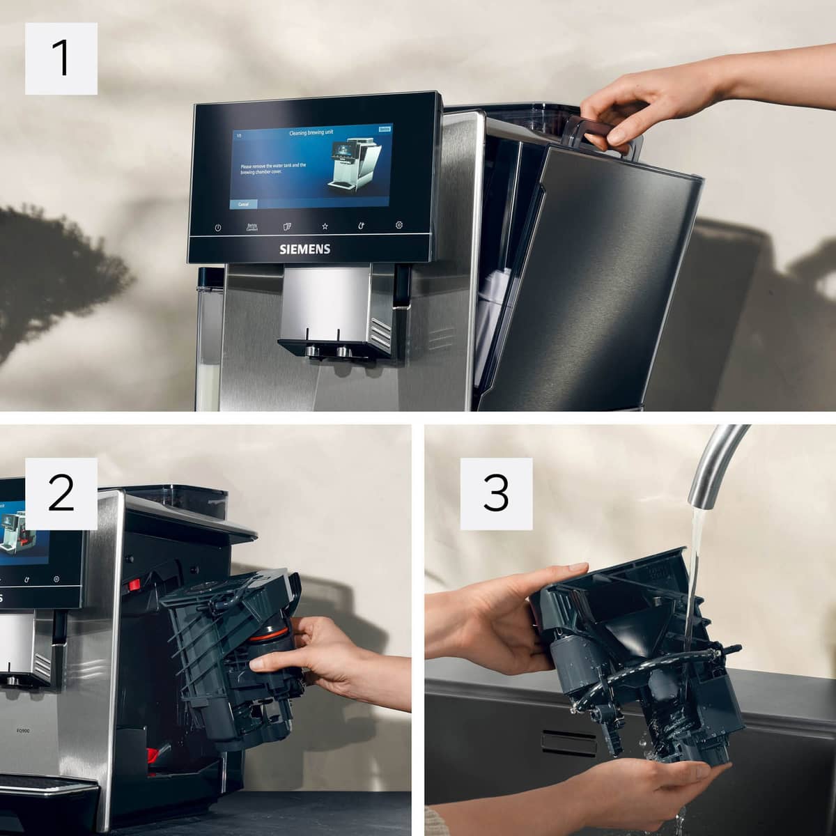 EQ900 Täysautomaattinen espressokeitin, ruostumaton teräs