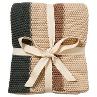 Køkkenhåndklæde 50 x 80 cm, grøn/brun