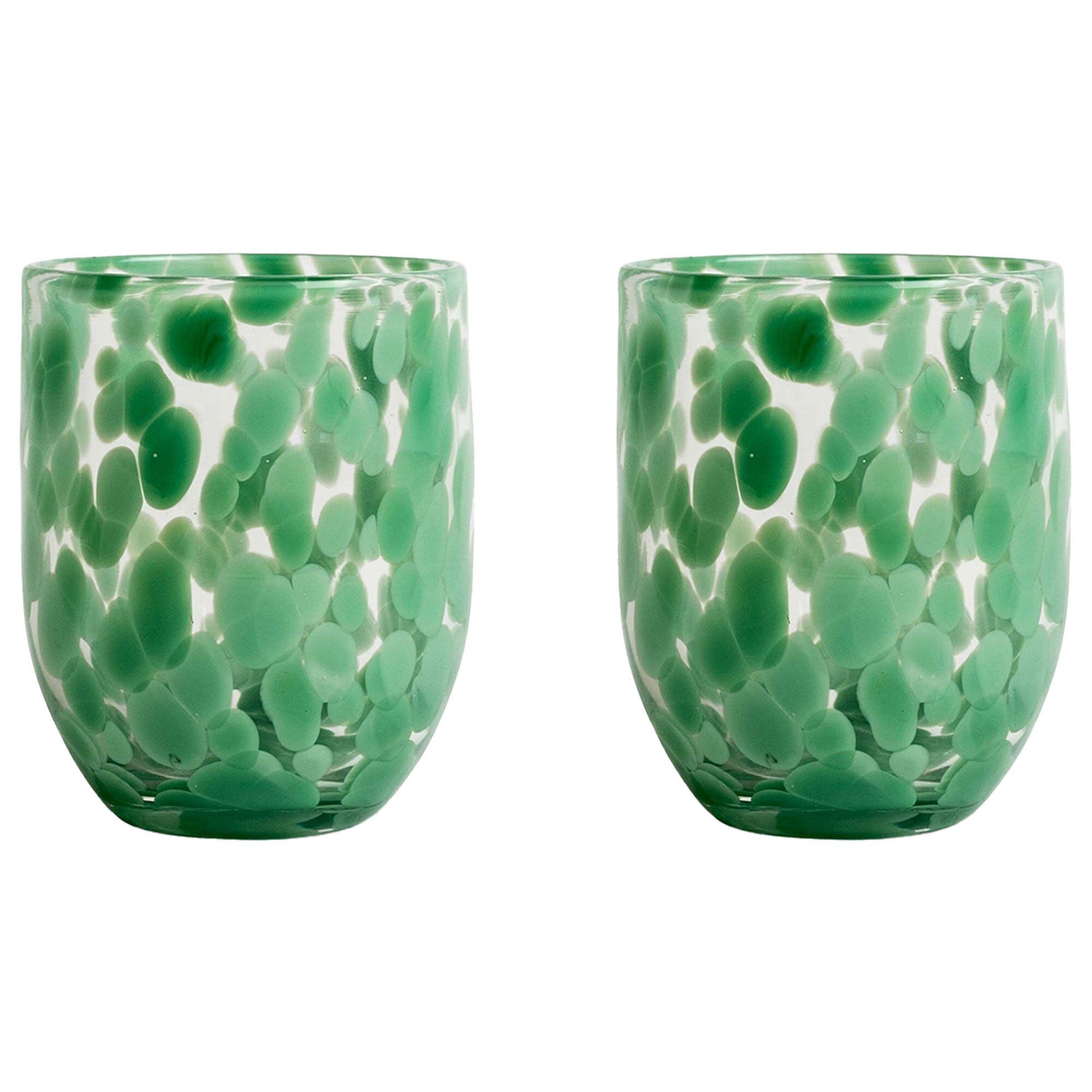 Messy dricksglas 30 cl 2-pack, grön