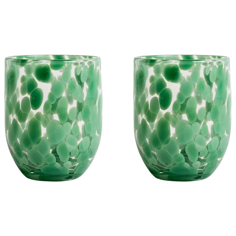Messy drikkeglass 30 cl 2-pakning, grønn
