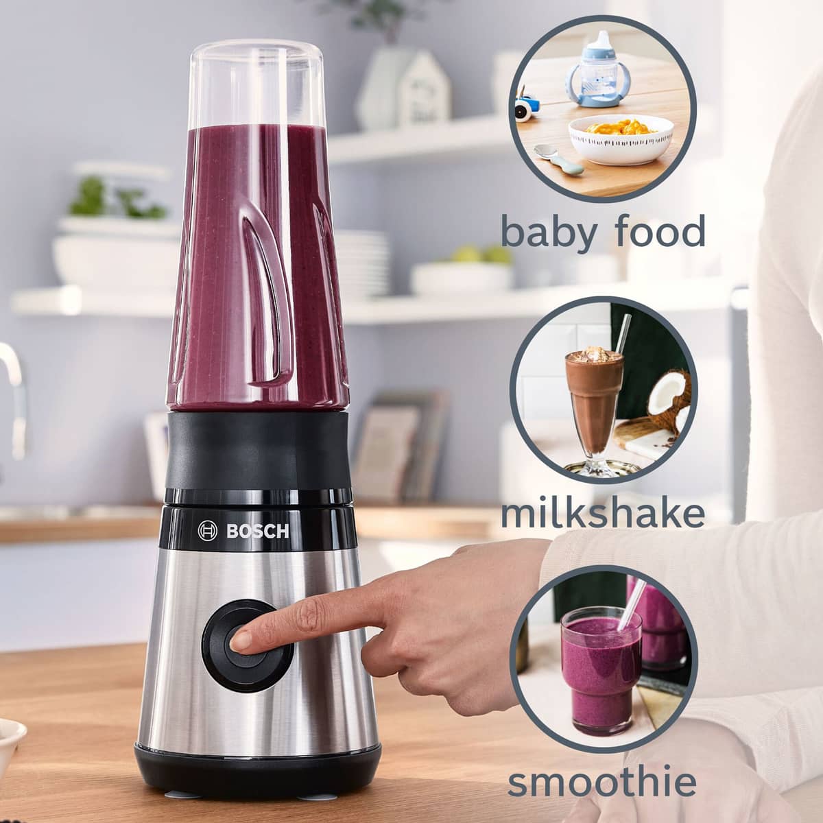 MMB2111M miniblender, 450 W, rustfrit stål