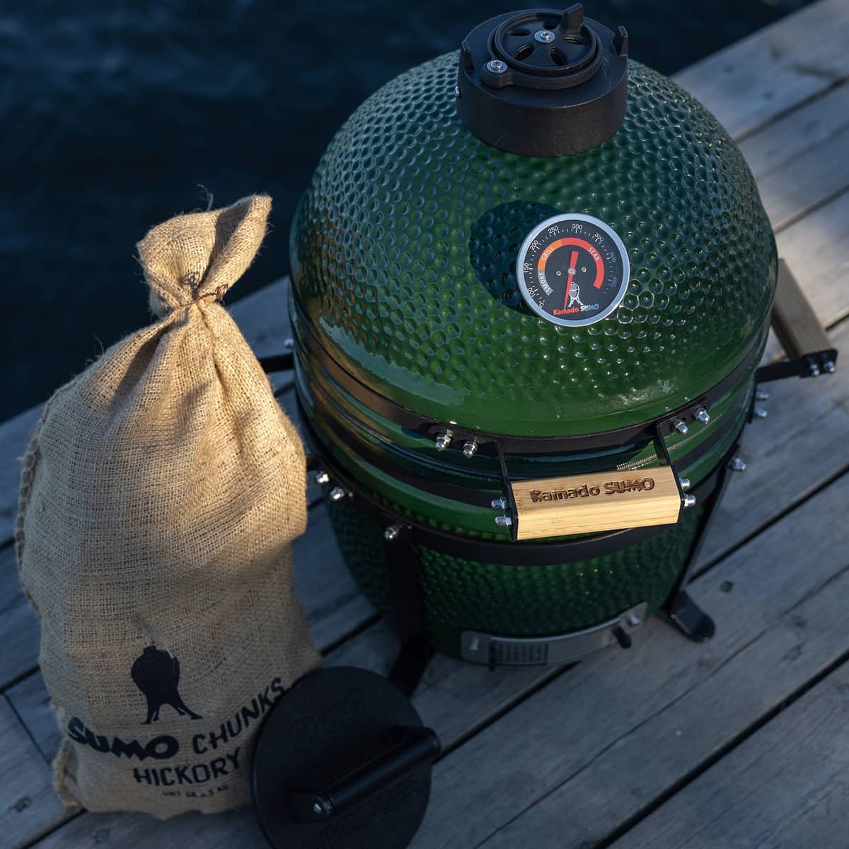 JR 15" kolgrill, grön