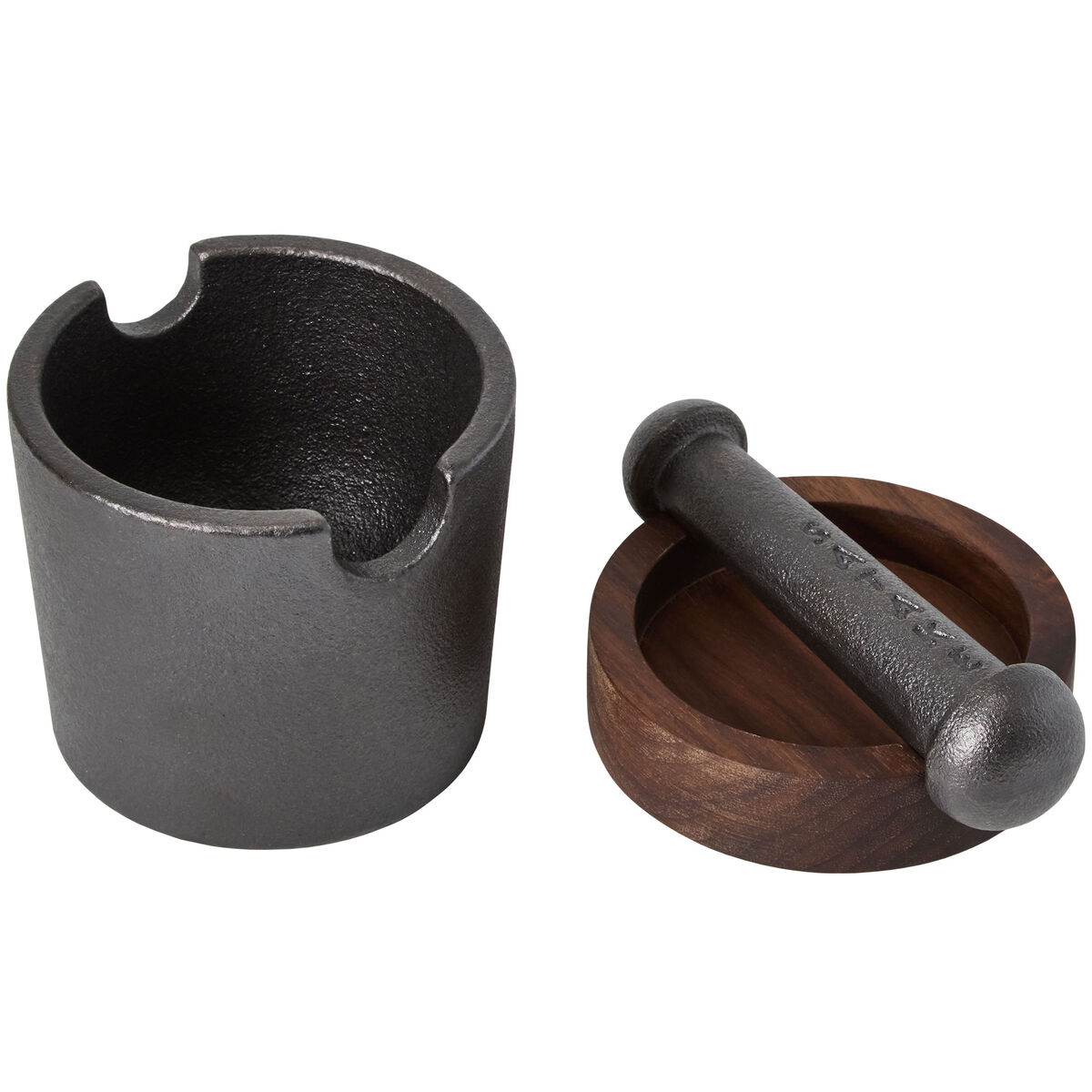 Mortel i gjutjärn & valnöt