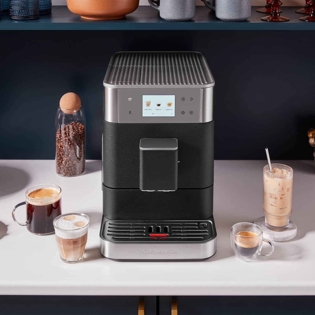 KF7 espressomaskine, cast iron black