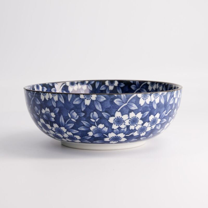 Blue Sakura skål Ø20 cm, blå/hvid