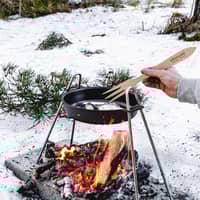 Perforert grillform, Ø30 cm, karbonstål