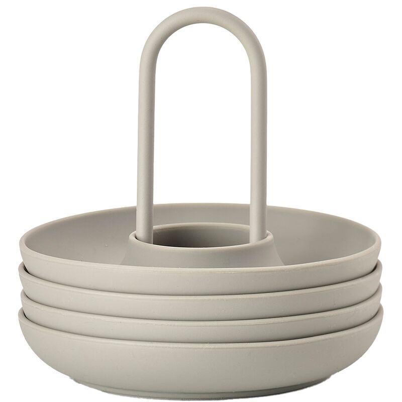 Eggekopp + holder 4 stk, natur