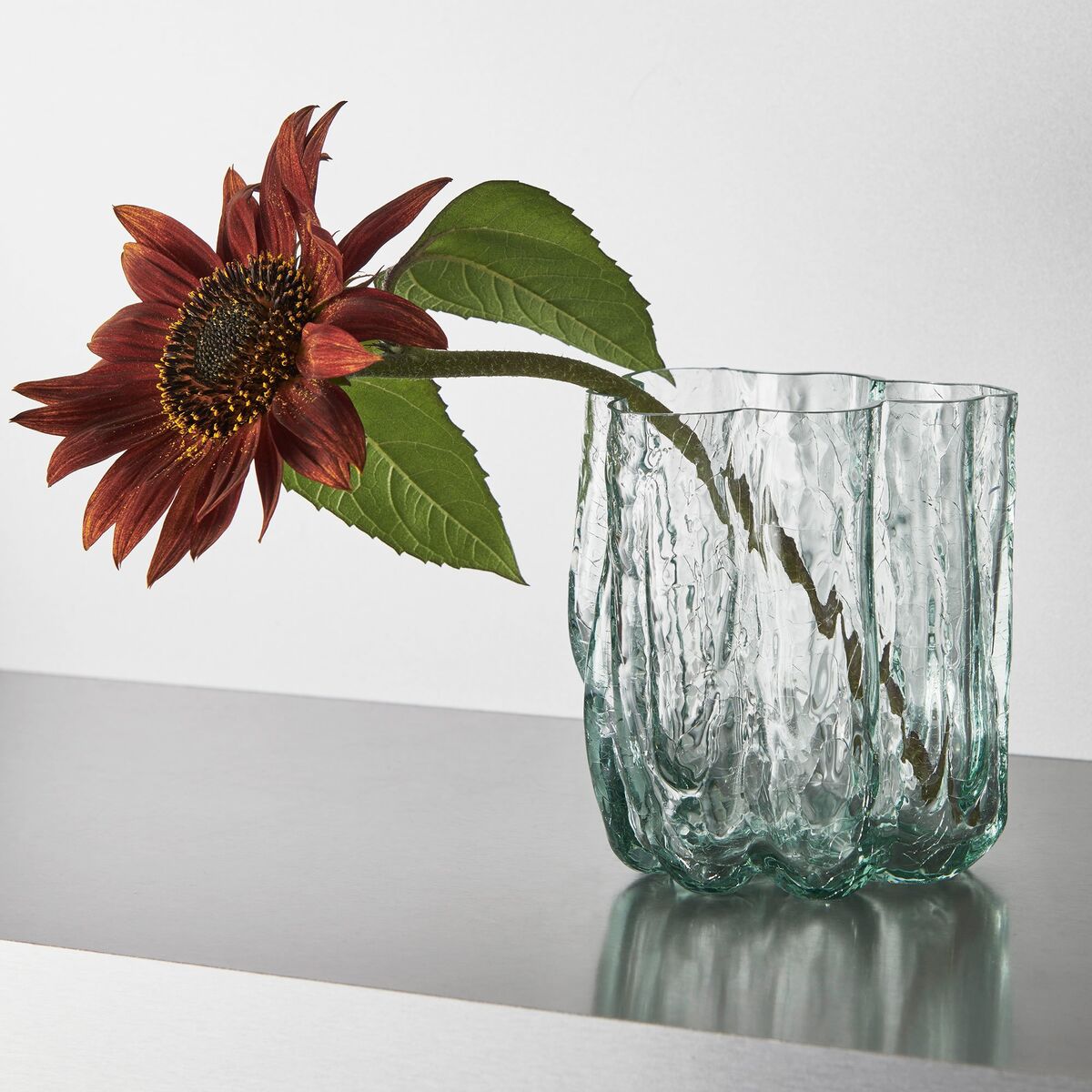 Crackle vase 12,1 cm, sirkulær