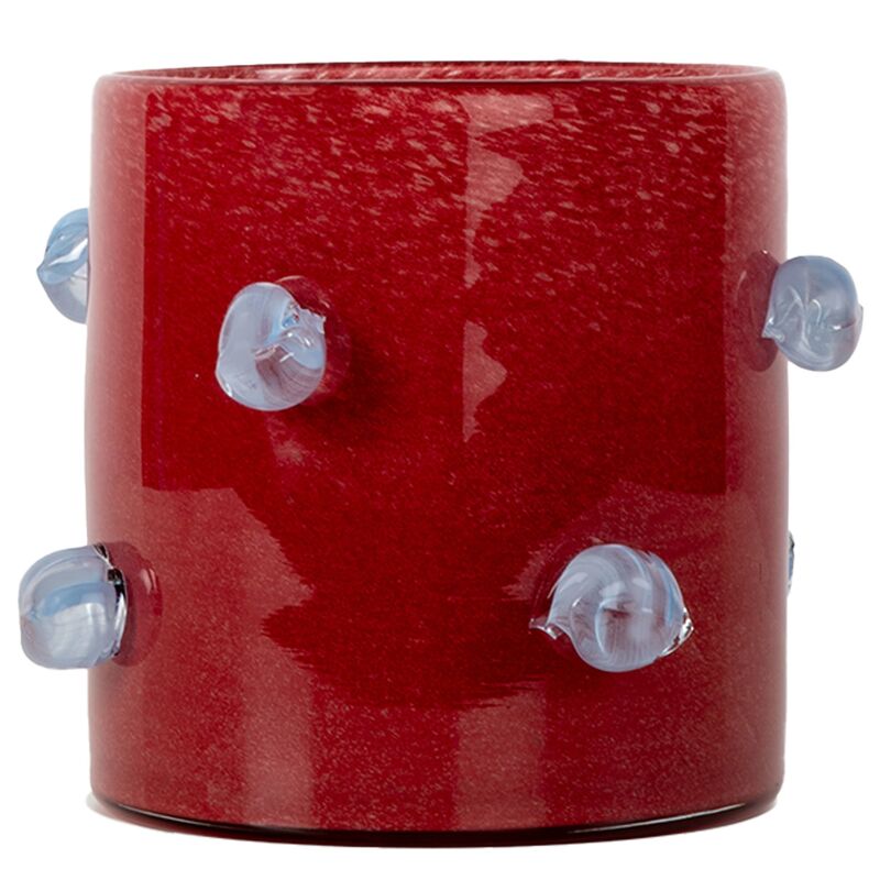 Arlo kynttilälyhty 15 cm, punainen/sininen