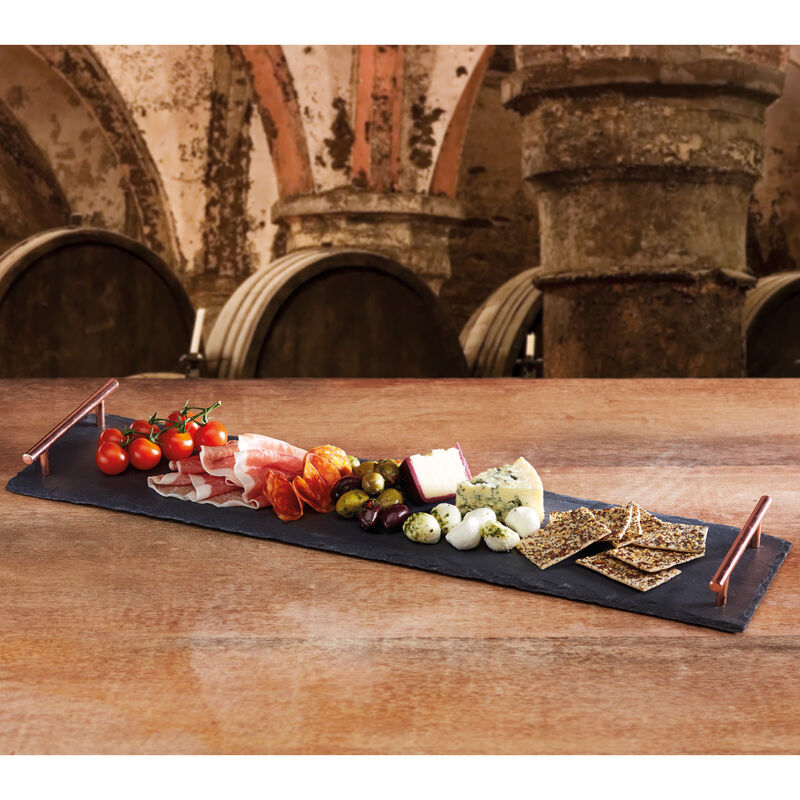 Serveringsfat med handtagSkiffer 60x15 cm