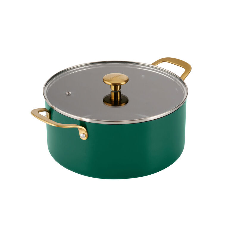 Combekk Stegapande- og kasserollesæt 10 dele, grøn