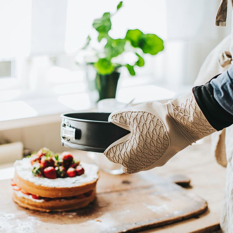 Cookie grythandske i silikon, grå