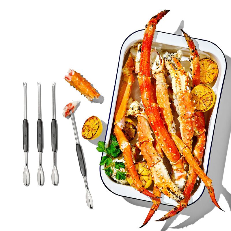 Skalldyrgafler sett 4 stk, svart