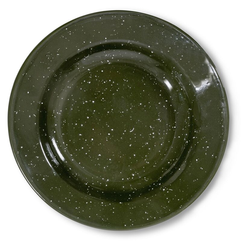 Doris emaljtallrik, grön