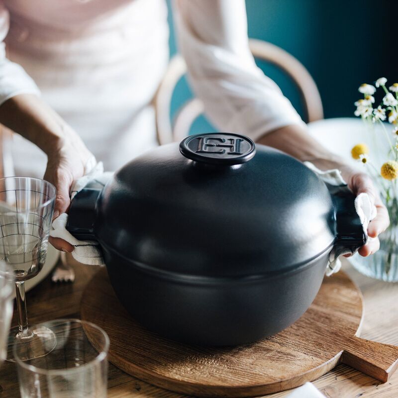 Rund gryte, mørkegrå