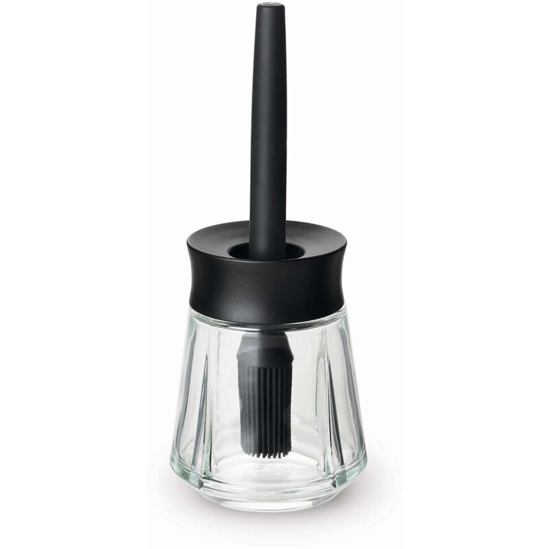 Marinadglas med pensel 25 cl svart
