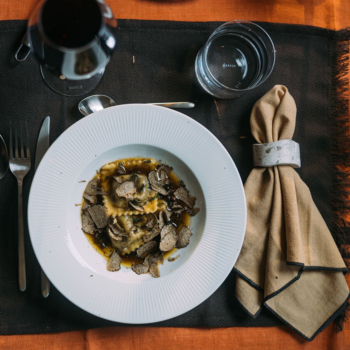 Edith serviet 2 stk., beige