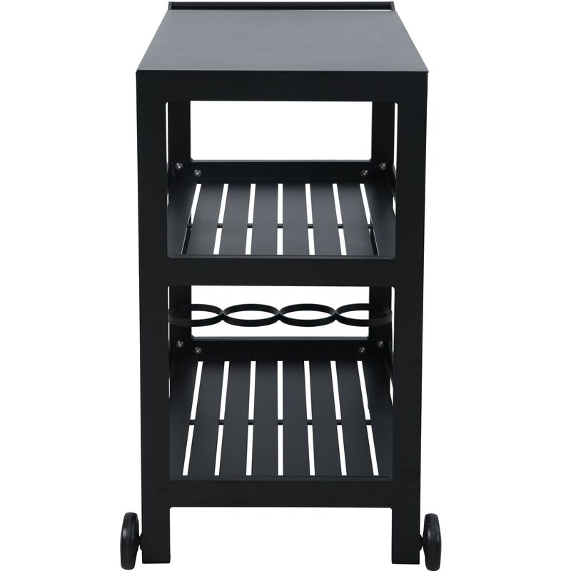 Sidobord med hjul till utekök 92,5 x 54 cm