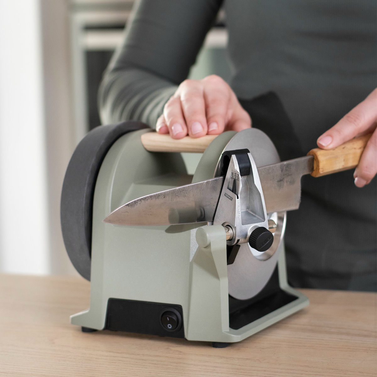 Tormek T-1 Kitchen Knife Sharpener, ash green