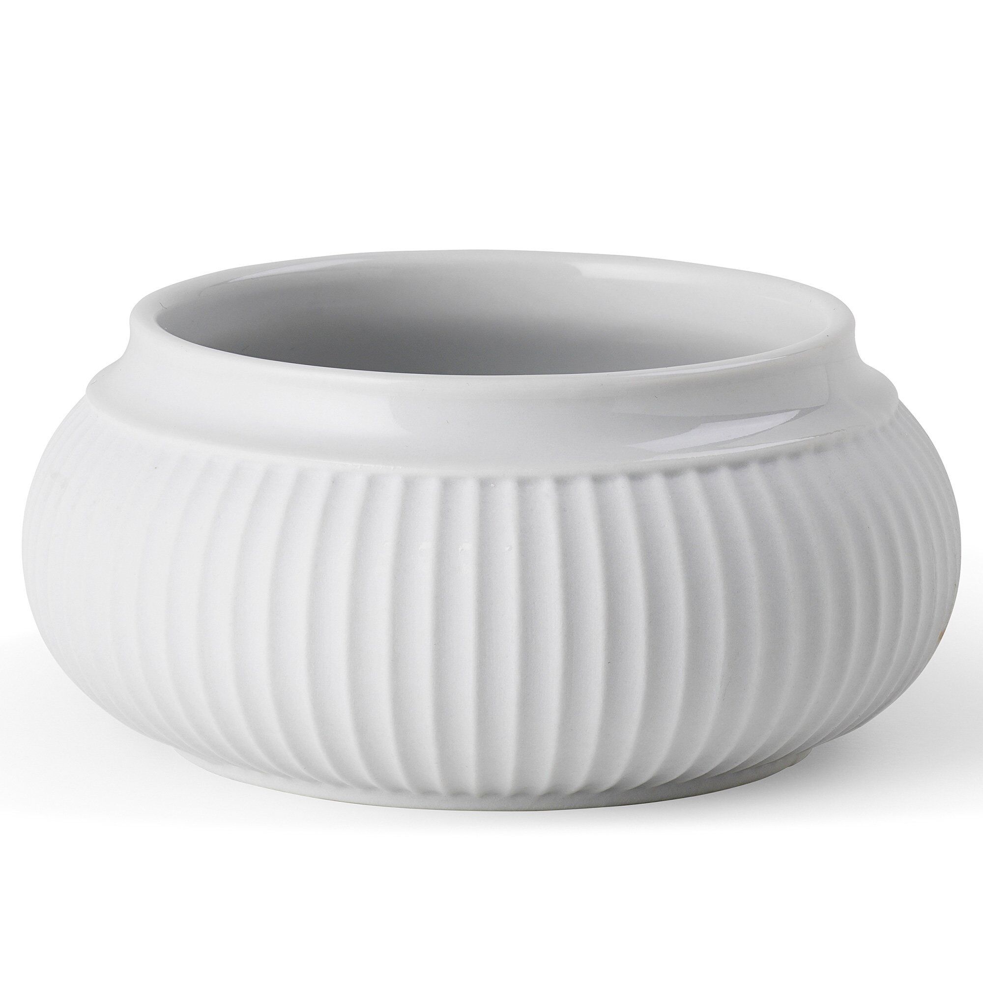 Lyngby Porcelæn Curve kubbelysestake Ø 11 cm Hvit