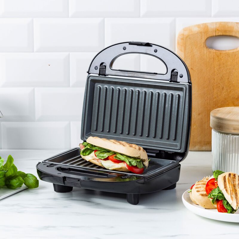3-in-1 smörgåsgrill/våffeljärn, black