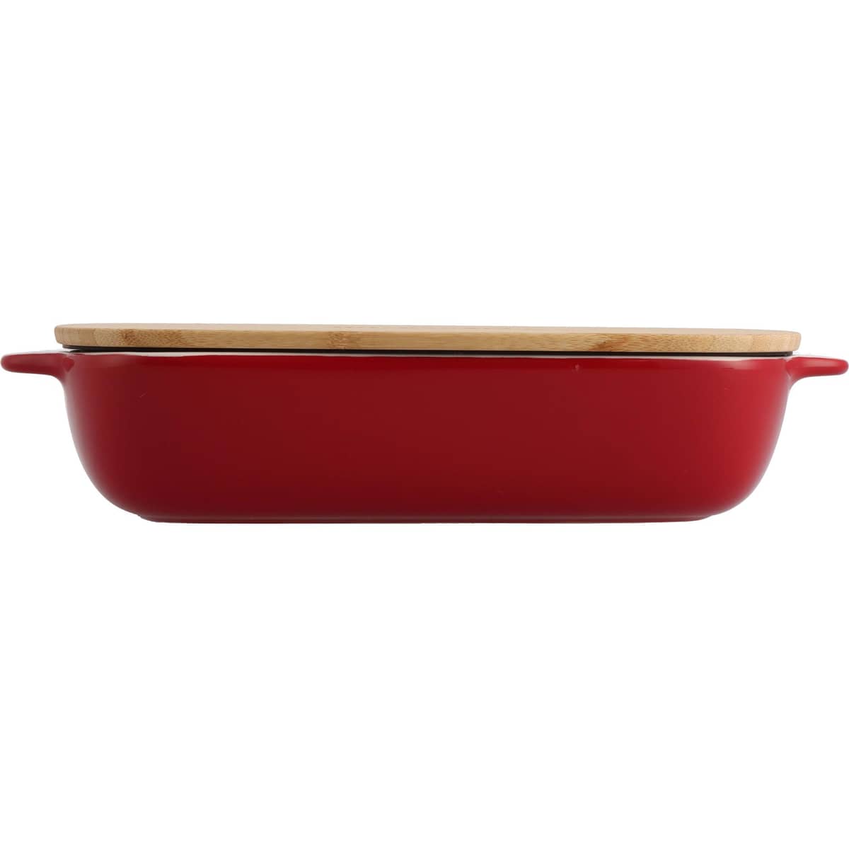 Ovnform med låg 40 x 25 x 8,8 cm, rød