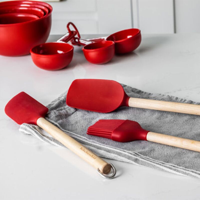 KitchenAid Leivontasetti Birchwood Empire Red 3 kpl